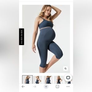 Blanqi Maternity Belly Support Crop Leggings